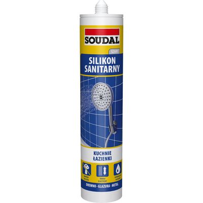 Silikon sanitarny szary 280 ml Soudal