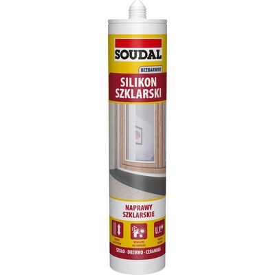 Silikon szklarski bezbarwny 280 ml Soudal