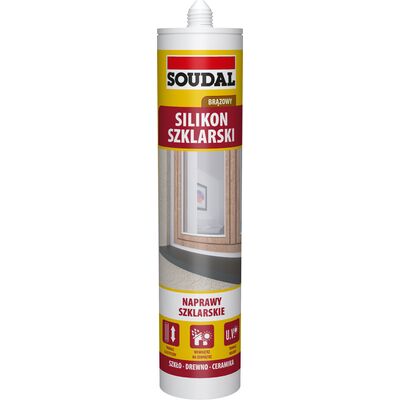 Silikon szklarski brąz 280 ml Soudal