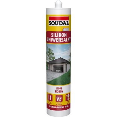 Silikon uniwersalny szary 280 ml Soudal