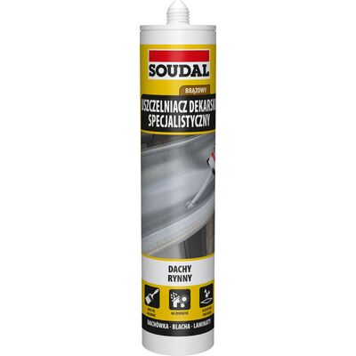 Specjalistyczny uszczelniacz dekarski brązowy 280 ml Soudal