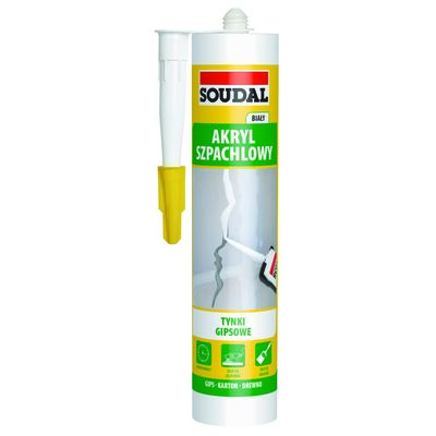 Akryl lekki szpachlowy biały 280 ml Soudal