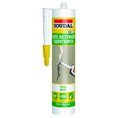 Akryl do tynków biały 280 ml Soudal
