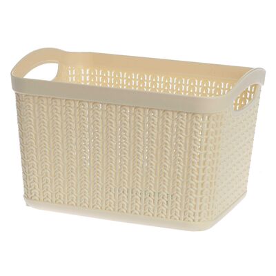 Koszyk prostokątny L 6,6 l WILLOW kremowy
