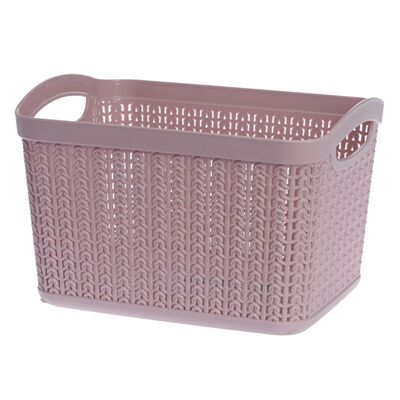 Koszyk prostokątny L 6,6 l WILLOW różowy