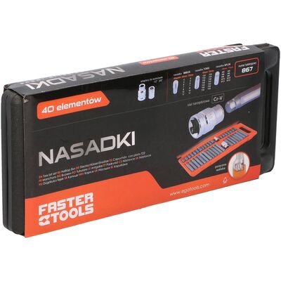 Zestaw nasadek trzpień bit-TORX SPLIN IMBUS 40 części FASTER TOOLS