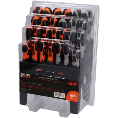 Zestaw wkrętaków 26cz. FASTER TOOLS