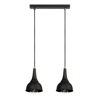 Lampa wisząca Alla 2 czarna Lampex