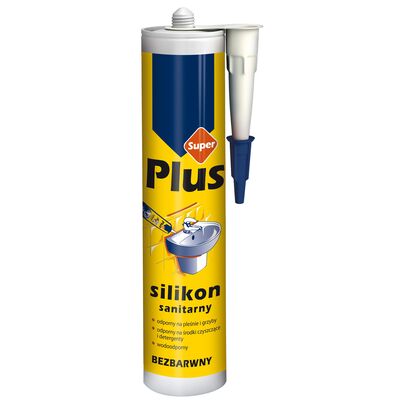 Silikon sanitarny 280 ml bezbarwny SUPER PLUS