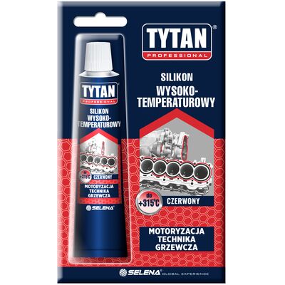 Silikon wysokotemperaturowy czerwony 20 ml TYTAN PROFESSIONAL