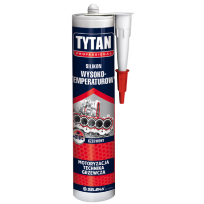 Silikon wysokotemperaturowy czerwony 310 ml TYTAN PROFESSIONAL