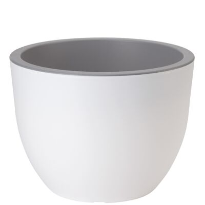 Donica MUNA okrągła 40 cm dwa kolory biały + beton