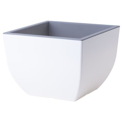 Donica MUNA kwadratowa 35 cm dwa kolory biały + beton