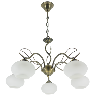 Lampa sufitowa 8950/5 21QG mosiądz Elem
