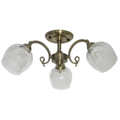Lampa sufitowa 9150/3 21QG mosiądz Elem