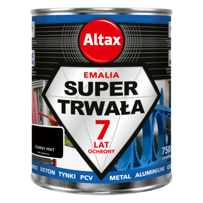 Emalia super trwała 750 ml czarny mat Altax