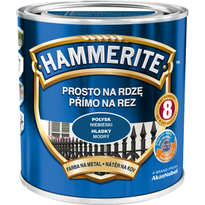 Farba Prosto Na Rdzę Niebieski Połysk 0,25 l Hammerite