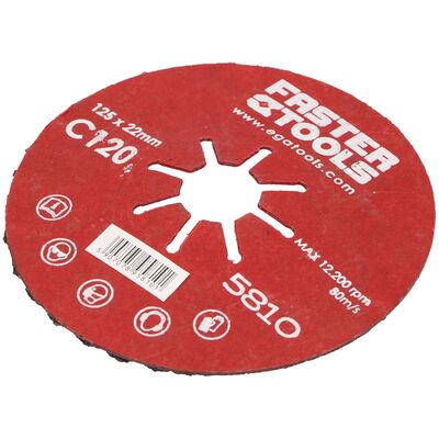 Dysk szlifierski karbowany 125 mm 120 gr FASTER TOOLS