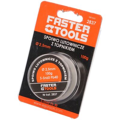 Cyna z kalafonią 100 g 2,5 mm FASTER TOOLS