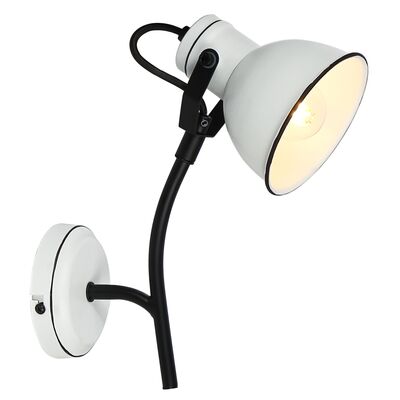 Kinkiet ZUMBA NA WYSIEGNIKU 1x40W E14 biały+czarny CANDELLUX