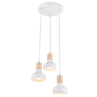 Lampa wisząca PUERTO 3x40W E14 na talerzu biały CANDELLUX