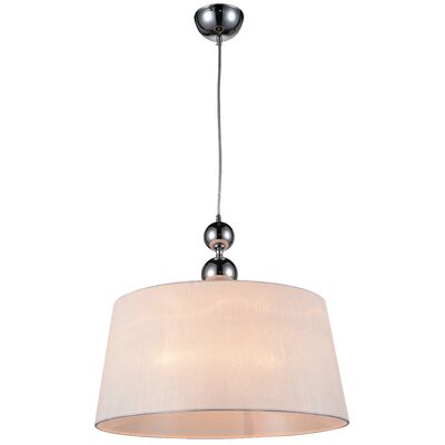 Lampa wisząca CLARA 45 1x60W E27 chrom/biały CANDELLUX