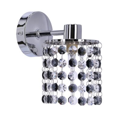 Kinkiet ROYAL 1x40W G9 chrom+kryształki czarne CANDELLUX