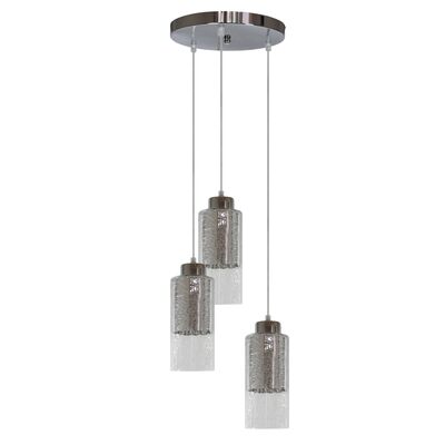 Lampa wisząca okrągły LIBANO 3x60W E27srebrny CANDELLUX