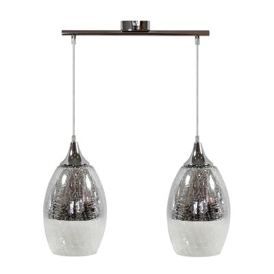 Lampa wisząca CELIA 2x60W E27 srebrny CANDELLUX