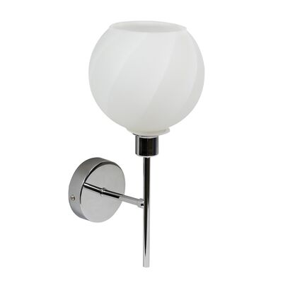 Kinkiet RAUL 1x40W E14 chrom klosz biały CANDELLUX