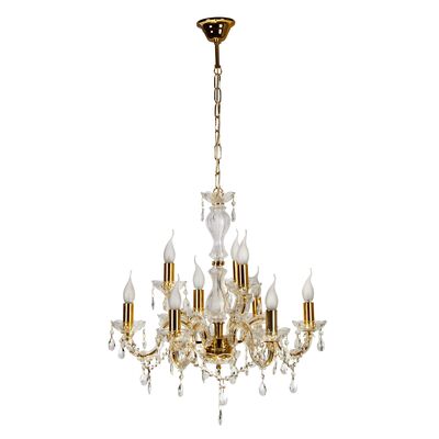 Lampa wisząca MARIA TERESA 9x40W E14 złoty CANDELLUX