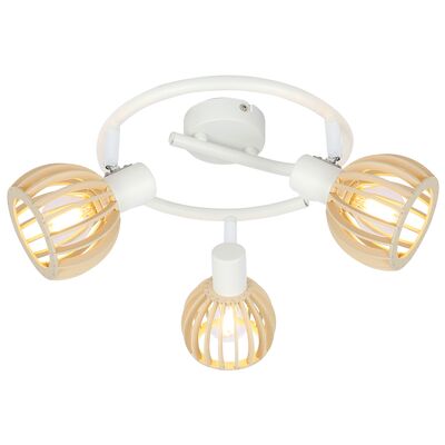 Spirala ATARRI 3x25W E14 biały+drewno CANDELLUX