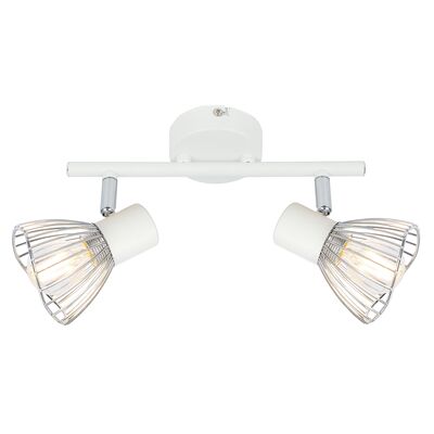 Listwa FLY 2x40W E14 biały/chrom CANDELLUX