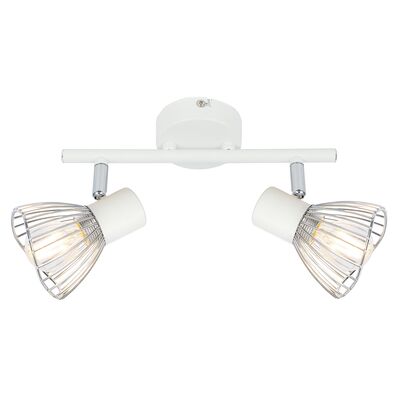 Listwa FLY 2x40W E14 biały/chrom CANDELLUX