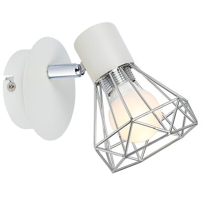 Kinkiet VERVE 1x40W E14 biały abażur chrom CANDELLUX