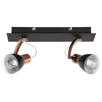 Listwa MARKUS 2x50W GU10 czarny+miedziany bez żarówki CANDELLUX