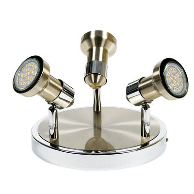 Plafon ARKON 3x50W GU10 satyna nikiel chrom bez żarówek CANDELLUX