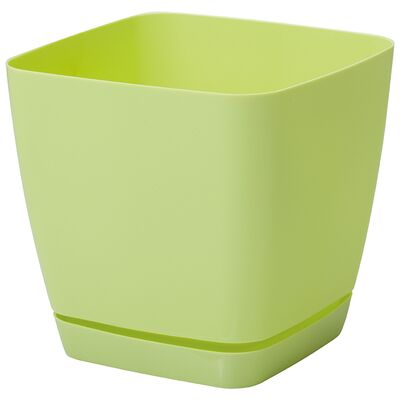 Doniczka TOSCANA 11 cm kwadratowa pastelowa limonka