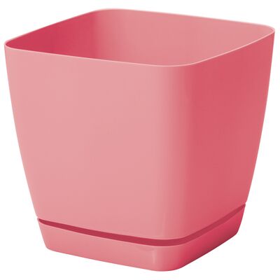 Doniczka TOSCANA 11 cm kwadratowa pastelowa malina