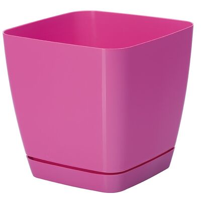 Doniczka TOSCANA 11 cm kwadratowa różowy