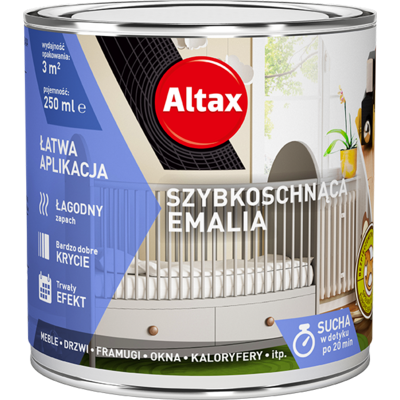 Emalia szybkoschnąca 250 ml biały półmat Altax