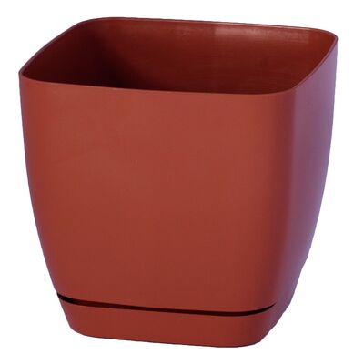 Doniczka TOSCANA 11 cm kwadratowa terrakota