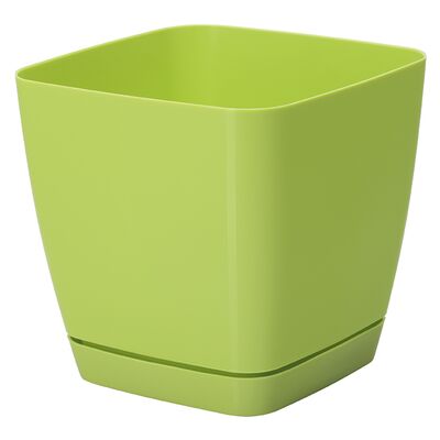 Doniczka TOSCANA 11 cm kwadratowa zielony jasny