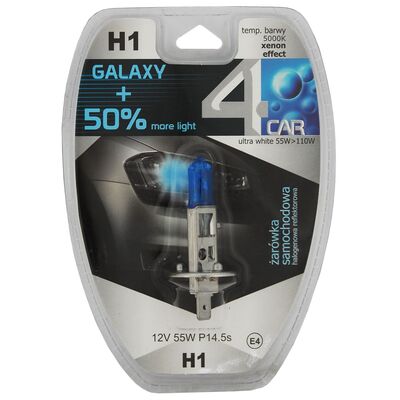 Żarówka samochodowa H1 12V BLUE GALAXY +50% 4CAR