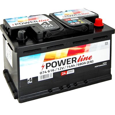 Akumulator 74 Ah +P 680A 12V 4Car POWER line
