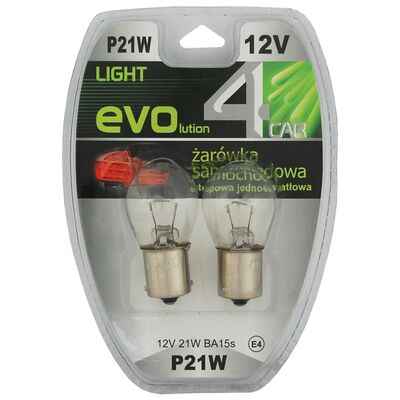 Zestaw żarówek samochodowych P21W 12V 21W BA15s 4CAR