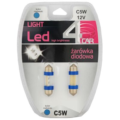 Zestaw żarówek samochodowych LED C5W 12V BLUE GALAXY 4CAR