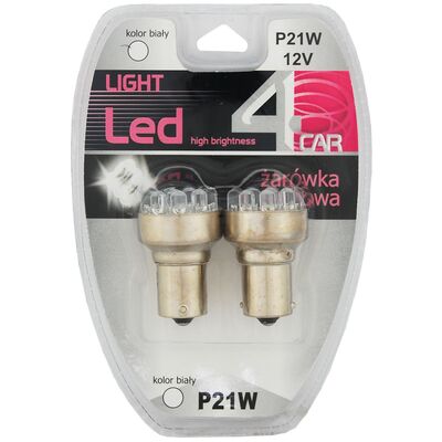 Zestaw żarówek samochodowych LED P21/5W 12V 4CAR