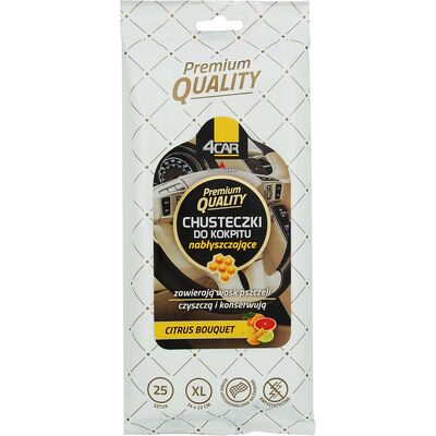 Chusteczki do kokpitu połysk 4CAR PREMIUM QUALITY