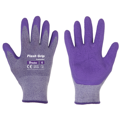 Rękawice ochronne FLASH GRIP LAVENDER lateks, rozmiar 7
